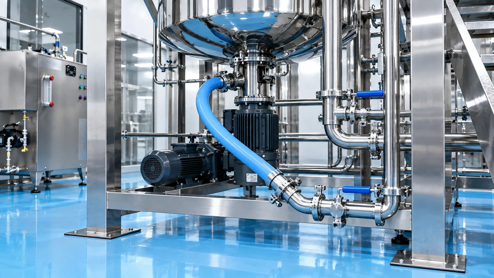 Sanitary production piping and equipment detail